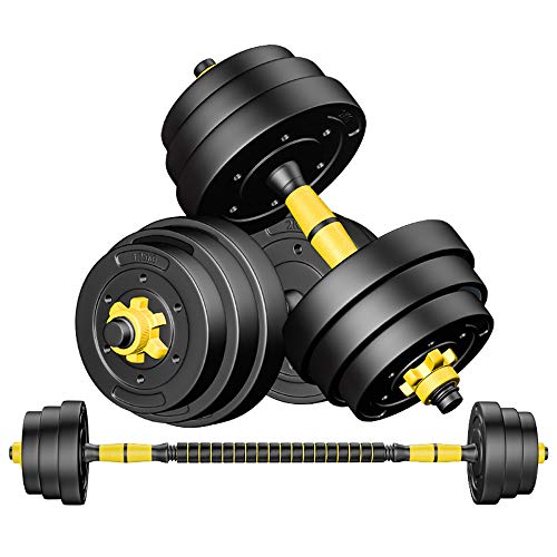 Mancuernas - Juego De Mancuernas 2 En 1 Con Mancuernas Ajustables Y Tuerca De Tornillo Doble Mejorada Que Se Utilizan Como Pesas Y Mancuernas Para Entrenamiento En El Gimnasio En Casa 22 L(Size:88lbs)