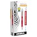 Zebra GR8 Retractable Gel Pen, Medium Point, 0.7mm, Red Barrel, Acid-Free Red Ink, 12-Count