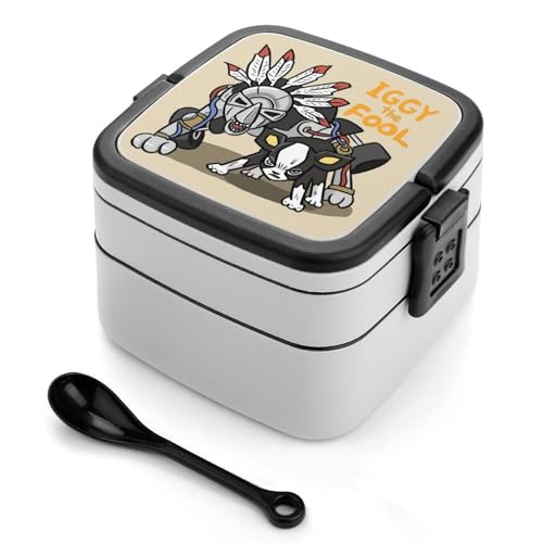 弁当箱 ジョジョの奇妙な冒険 イギー ランチボックス 二段 お弁当箱 おべんとう箱 ランチケース 大人用 子供用 学生 仕事 通勤 1000ml
