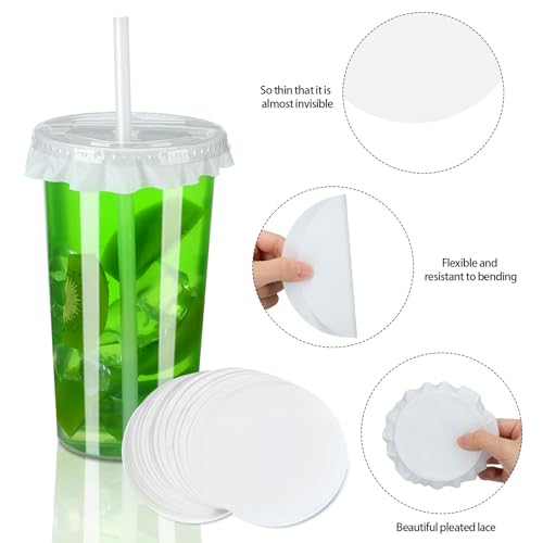 Papel de sellado para tazas redondo anti-fugas y resistente al calor para café, 500 unidades 4