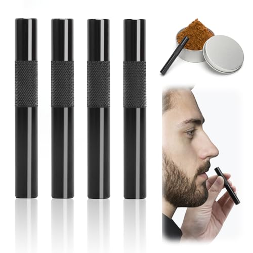 TMZELOA 4 Pezzi Paglia Cannucce Metallo, Metallo S-Nuff Paglia, Confezione da 4 Cannucce da Viaggio Riutilizzabili di Alta Qualità 7cm Cannuccia Portatile in Metallos per Picnic Campeggio Viaggi