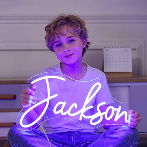 Custom Neon Sign, LED Personalized Wall Bedroom Decor Lights Birthday Wedding Party Business Bar Signs Letter, Customizable Logo Name Gifts