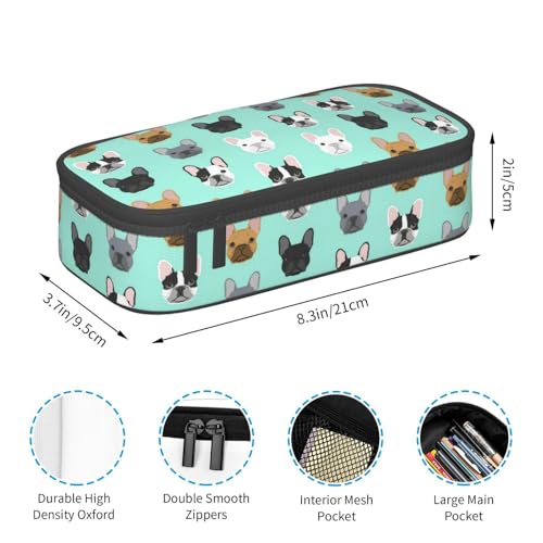 Image of Dog French Bulldog Pencil Case Organizer Big Capacity Pencil Pouch Stationery With Zipper School Supplies Pencil Bag For Girls Boys Office, j56tsd
