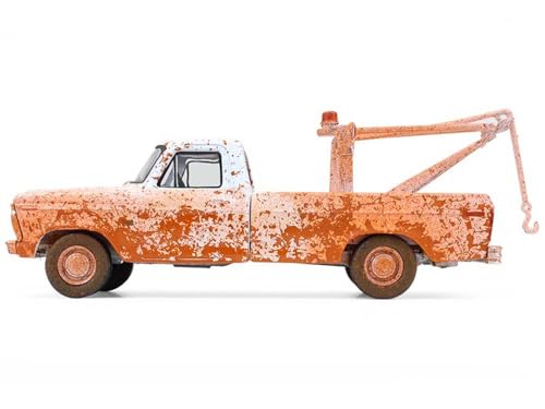 Modelo a escala 1:64 Camión Grúa Ford F-100 1973 Blanco miniatura 2