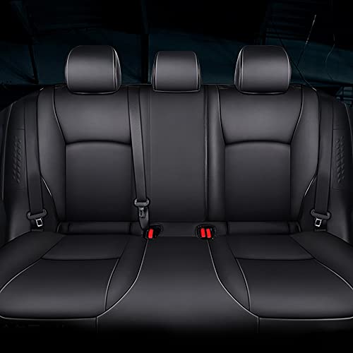 Image of AOMSAZTO Car Seat Cover for Mazda 3 2019 2020 2021 2022 2023 2024 2025 2026 - Full Set Customized Black Faux Leather Seat Covers