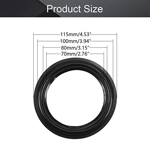 Image of Fielect 4Pcs 4.5inch /115mm Foam Speaker Edge Surround Rings Replacement Kit for Speaker Repair or DIY Black