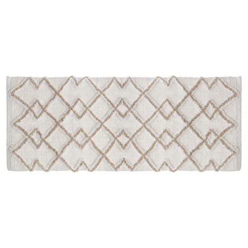 Five - Grand Tapis de Salle de Bain en Coton déco Taupe Ethnique 50 x 120 cm