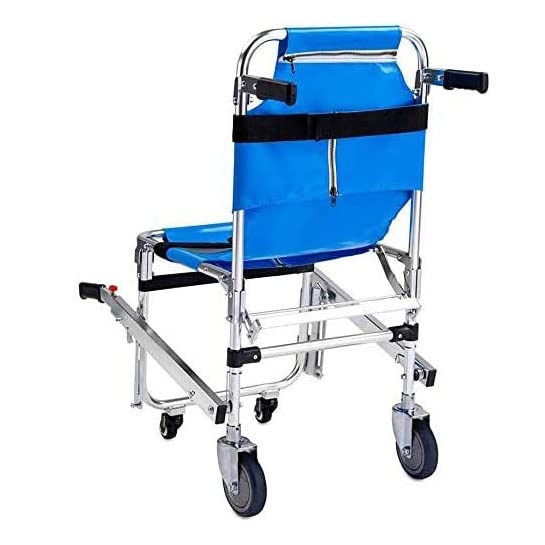 Silla de Escalera, EMS Plegable de Emergencia, 4 Ruedas, Ambulancia, Bombero, evacuación, Silla de Transporte médico, con Correas para Pacientes, 350,5 Ib