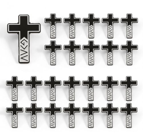 Image of Cross Pins Religious Christian Pins for Women Bulk Enamel Lapel Brooch Gift Church Religious Prayer Activities Metal