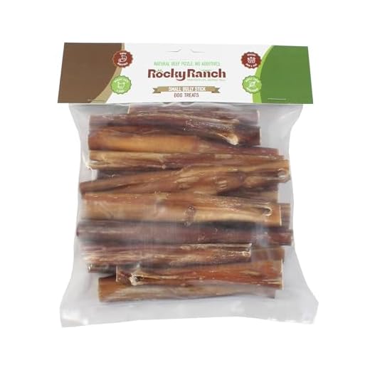 Rocky Ranch, Small Bully Sticks, Beef Flavor, 8 oz, Adult Dog, Natural Chew Treats, Dental Care, High Protein. No additives