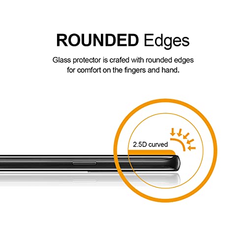 Supershieldz (2 Pack) Designed For Samsung Galaxy S9 Tempered Glass Screen Protector With (Easy Installation Tray) Anti Scratch, Bubble Free (Black) #TOP3