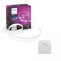 Philips Hue Bridge 2.0 Controllo del Sistema, + Hue White And Color Lightstrip, Kit Base Striscia...