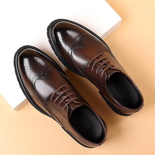 Men's Lace Up Genuine Leather Brogue Dress Shoes Business Casual Oxford British Style Wedding Suit Comfortable Breathable Footwear2