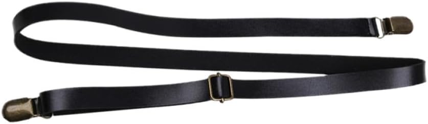 VOSAREA Adjustable Elastic Pants Suspenders Straps with Pu Leather Material 2pcs and Anti-slip Design for Boys Suitable for Daily Wear and School Use