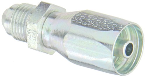 Image of EATON Weatherhead 24705N-505 Male Rigid Fitting, SAE 37 Degree, AISI /SAE 12L14 Carbon Steel, 1 /4 inch Hose ID, 5 /16 inch Tube Size