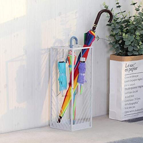 Porte-Parapluie Blanc avec Bac de Rangement de Bureau