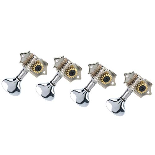 PLYE Ukulele-Knöpfe, kompaktes professionelles Ersatzwerkzeug(Silber-) Cover
