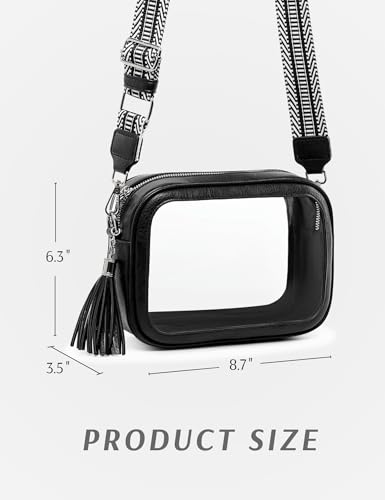 Image of Unilily Clear Bag for Stadium Events, Clear Purse Stadium Approved Crossbody Bag for Concerts Sports Festivals Events Women
