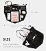 Bagelite Extra Large Canvas Tote Bag for Women Men, Utility Work Tote with Zipper, Laptop Tote Bags with Pockets, Teacher Tote, Black
