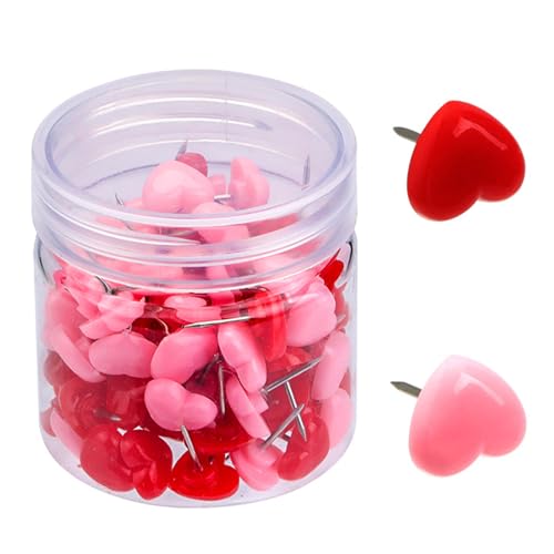 WEIDN 50/100/150 pines de corazón con funda de corcho para tablón de anuncios para tablón de anuncios para tablón de anuncios para oficina