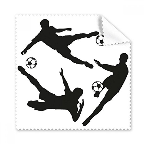 Chiffon de nettoyage lunettes football en microfibre essuie-écran 5 pièces