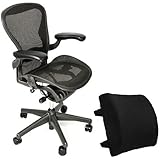 Aeron Fully Adjustable Lumbar pad and tilt Limiter with Free Memory Foam Back Cushion