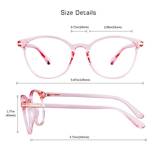 Image of VisionGlobal Blue Light Blocking Glasses for Women /Men, Computer Reading, TV Glasses, Stylish Oval Frame