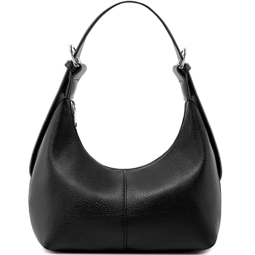 NIUEIMEE ZHOU Hobo Bags for Women Soft Vegan Leather Crescent