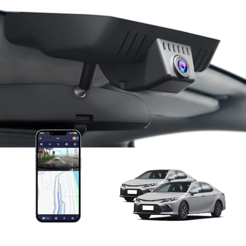 FUVYMYT Front 4K Dash Cam for Toyota Camry 2021 2022 2023 2024,Hybrid LE L SE XSE XLE TRD (Gen8/XV70),Easy Installation,OEM-Style,Loop Recording,WiFi & App,64G Card