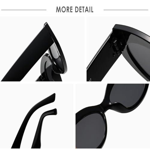 Lunettes de soleil œil de chat rétro vintage UV400 ovale chic femme - 2