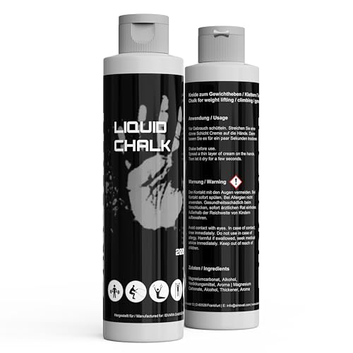 SINOVATI Liquid Chalk Gym Flüssig-Kreide Sport | geeignet als Chalk Bouldern, Magnesium Klettern, Kreide Gym, Magnesia Turnen, oder Pole Dance Grip | Alternative zu Chalk Block, Lang Haltend