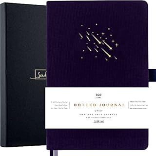 Scribble & Dot® Bullet Planner - Dotted Journal | A5 Ultra Thick 160gsm Paper - Premium Dotted Journal for Artists and Creators, Includes Pen Test Pages (Stars)