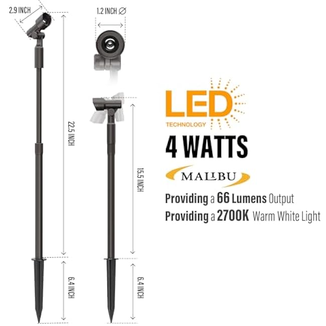 Malibu LED Telescoping Spotlight Wall Light 8406-2606-01