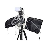 ❂ [Buena calidad] Hecho de tela impermeable de alta calidad y tela de TPU transparente, diseño de gran espacio, adecuado para cámaras SLR, incluidas cámaras con asas, adecuado para lentes con diferentes distancias focales, agregando función de extensión de cubierta de lluvia flash y también puede parpadear ser utilizado en días lluviosos.