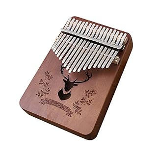 JUNCH Kalimba africain 17 touches en bois Mbira Instrument de musique portable pour enfants et débutants (cerf de la… - Les Beatles, Paul McCartney, John Lennon, RIngo Starr, George Harrison