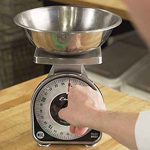 San Jamar Stainless Steel Mechanical Dial Food/Kitchen Scale, 2 Lb Capacity, Stainless #TOP4