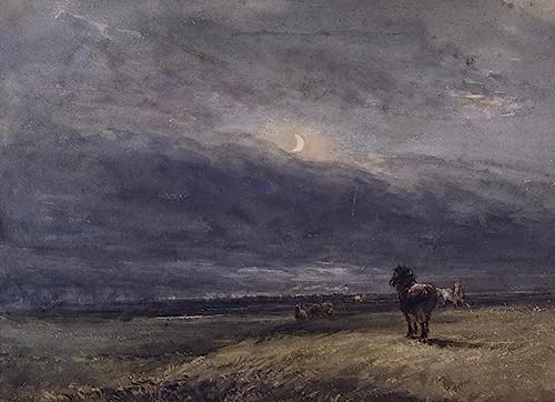 Le train de nuit de David Cox affiche toile grand format pour créer un salon chaleureux