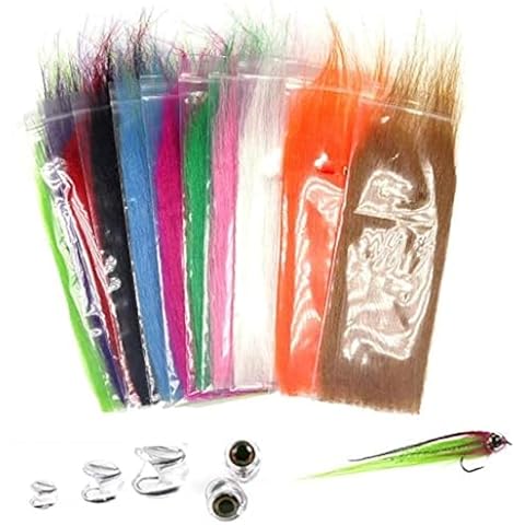 Greatfishing 13packs Mix Color Long Fiber Fly Tying Materials Streamer Fly Tying Material Cover