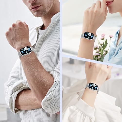 Correa de malla metálica magnética para Xiaomi Redmi Watch 6 miniatura 6