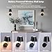 IMQSQIK LED Wireless Wall Lamp Set of 2, with 5600mAh Rechargeable Battery Powered Wall Sconces, Touch for Remote Control Infinite Dimming Be Used for Bedroom Mirror Living Room Wall Painting (Black)