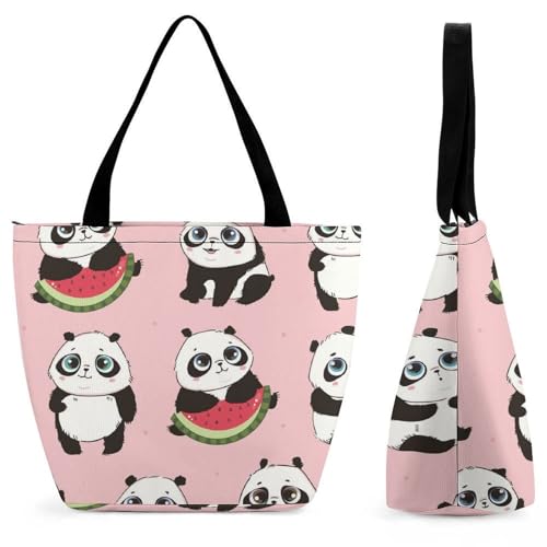 Sac bandoulière panda pastèque grand fourre-tout voyage et plage