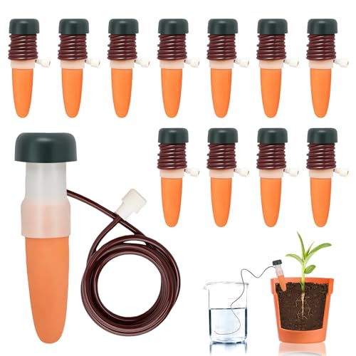 FANGCCC 12 Stück Automatisches Bewässerungssystem für Pflanzen, Selbstbewässerung Tonkegel für Topfpflanzen Balkon & Zimmerpflanzen Urlaubsbewässerung Indoor Outdoor