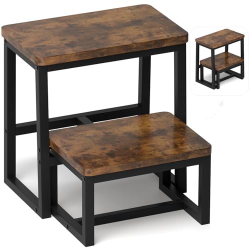 iTsst Step Stool for Adults & Kids,Holds up to 500Lb,3 in1 Heavy Duty Sturdy Two Step Stool for...