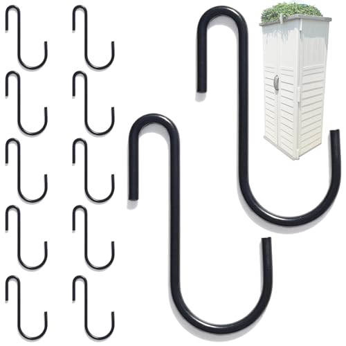 CYG&CL 12 Stück Metall-Haken zum Aufhängen, Outdoor-Aufbewahrung, Schuppen, Zubehör, Innenbereich, Mehrzweck-Stecktafel, Werkzeugaufhänger, robuste J-Haken für Garten, Garage, Stecktafel CYG&CL 12 Stück Metall-Haken zum Aufhängen, Outdoor-Aufbewahrung, Schuppen, Zubehör, Innenbereich, Mehrzweck-Stecktafel, Werkzeugaufhänger, robuste J-Haken für Garten, Garage, Stecktafel