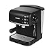 Mesko MS 4409 Cafetera Espresso Manual 15 Bares, Depósito 1,5 L, para Preparar Café Latte, Espresso y Capuccino, Vaporizador para Espumar Leche, Negro, 850W