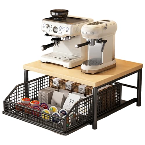 Funecy Coffee Pod Drawer Holder,Coffee Machine Storage Rack,Home Kitchen Counter