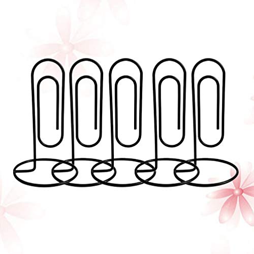 Stobok Base Memo Clip, 5Pcs Creative Large Desktop Note Holder Diy Multi- Hand Account Daily Use Clip Paper Clip Black |2.95 X 2.95 X 5.12 Inches #TOP5