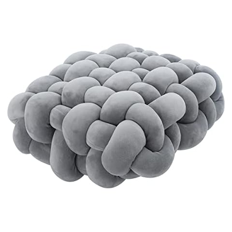 Square Knot Pillows Decorative Cushion Cable Ball Throw Pillow Sofa Lumbar Kids Floor Pillow for Living Room Bedroom Car Sofa Cover