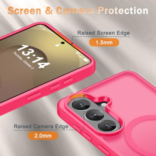 Image of for Samsung Galaxy S26 FE Case, Matte Magnetic Phone Cover, Hot Pink