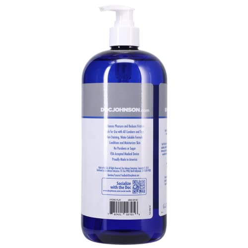 Doc Johnson Titanmen Hydro Play – Water Based Lubricant (32 Fl. Oz.) #TOP1